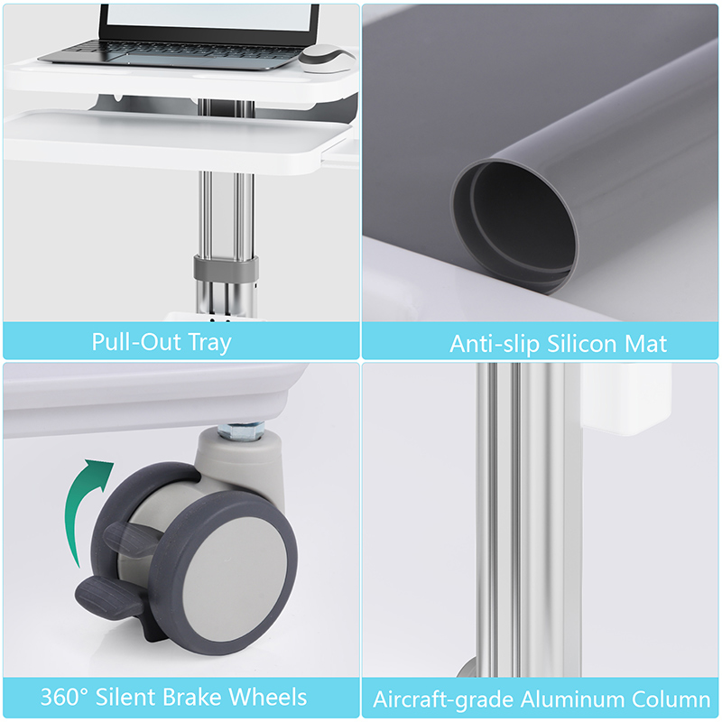 medical cart with lockable wheels