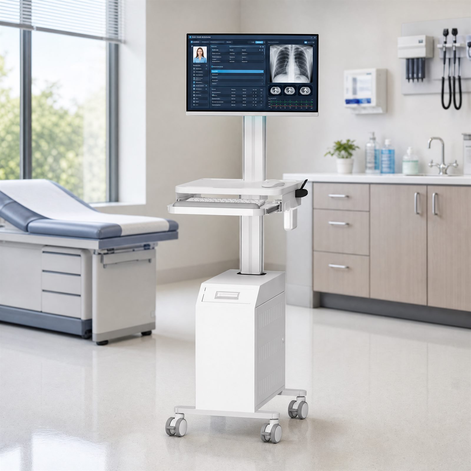 Mobile Medical Computer Trolley Cart