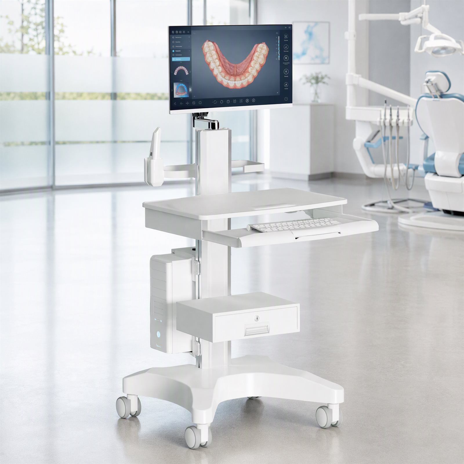 mobile dental trolley cart