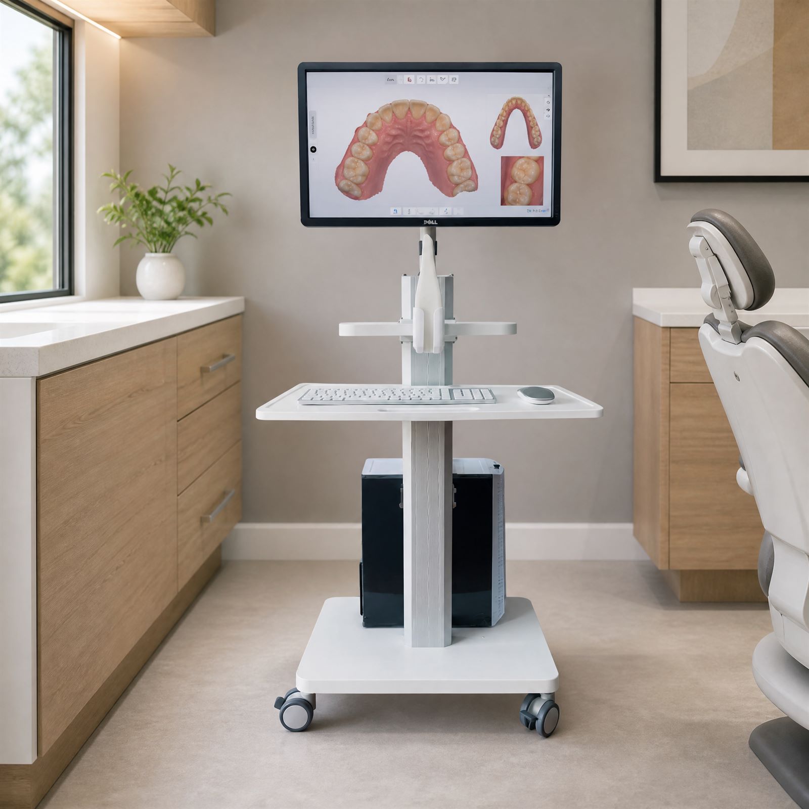 dental intraoral scanner cart
